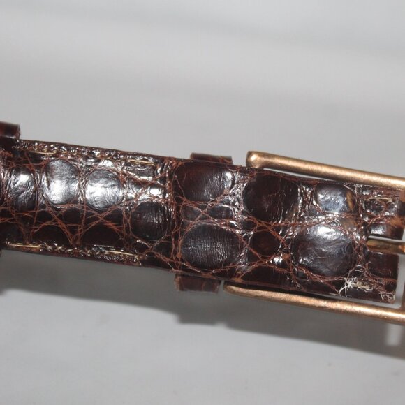 Unisex Classic Expanso Genuine Alligator Crocodile Belt 36 - Picture 4 of 7